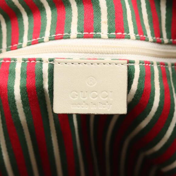 GUCCI Tote Bag Leather Beige Gold - Picture 13 of 16